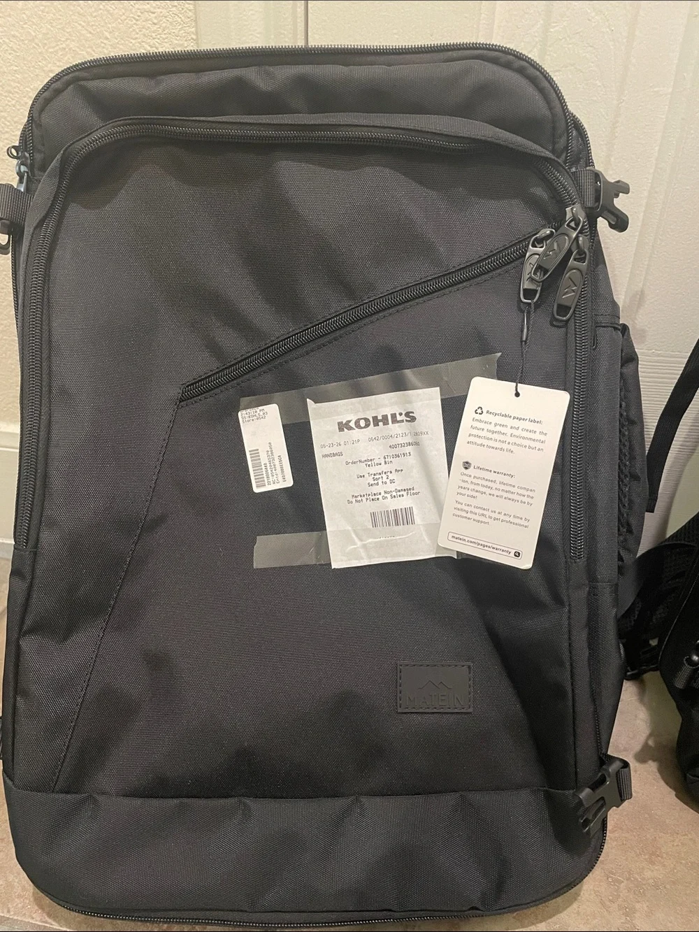 BUNDLE - Black Men's Travel Backpack - Sleek Carry Bag